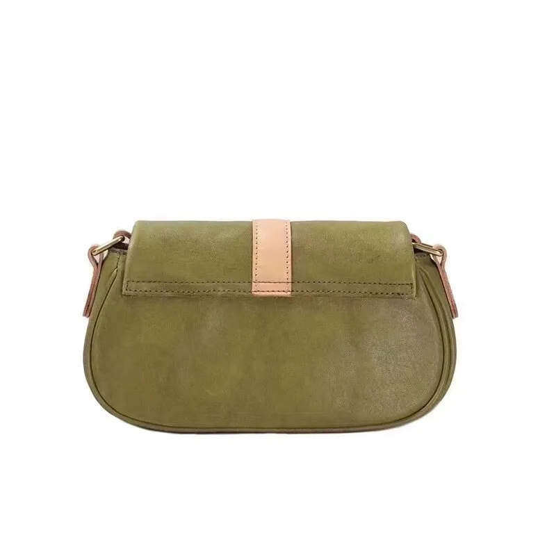 Chic Vegetable Tanned Leather Shoulder Bags Women's Underam Bag