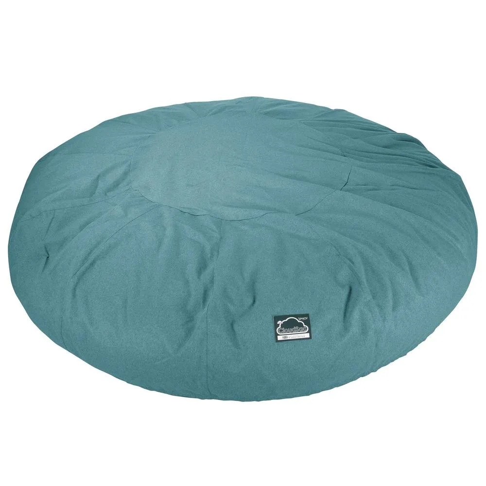 CloudSac 5000 XXXXXL Titanic Memory Foam Beanbag Sofa - Interalli Wool Aqua