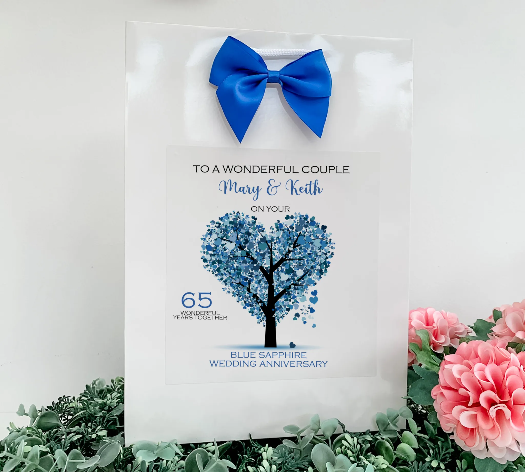 Congratulations On Your Blue Sapphire Wedding Anniversary Gift Bag