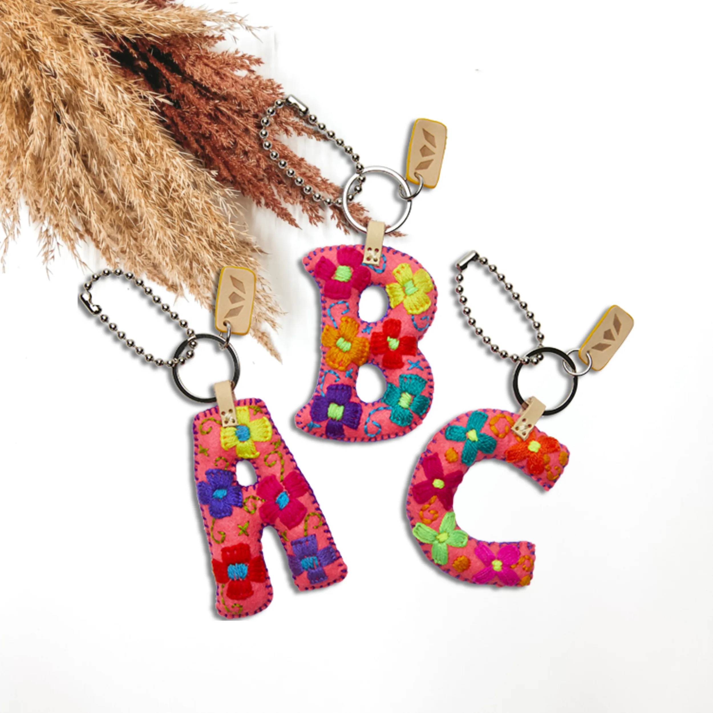 Consuela | Pink Felt Letter Charms