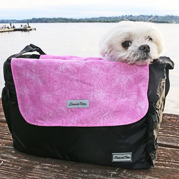 Cooling Pooch Bag Liner - Baby Pink Heart