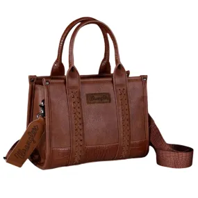 Croc Print Tote - Cognac