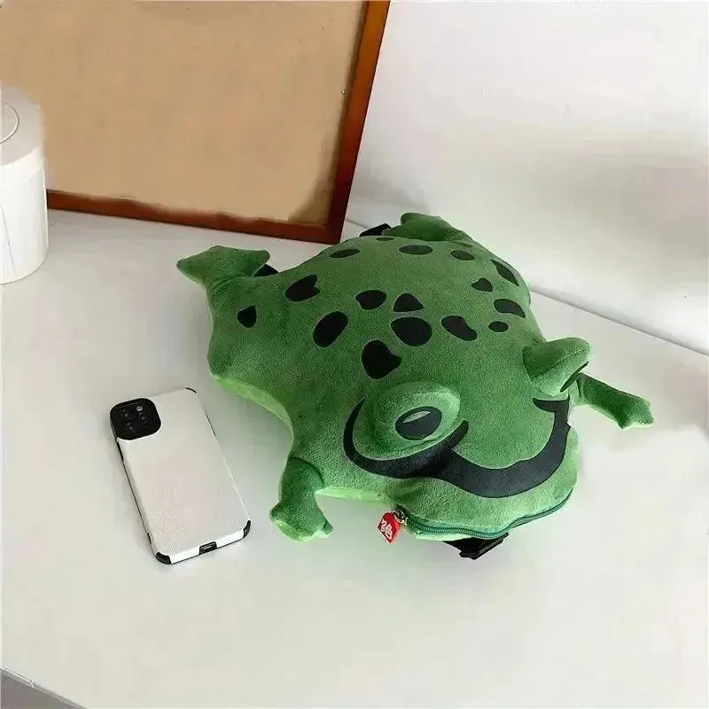 Cute Frog Shaped Novelty Backpack