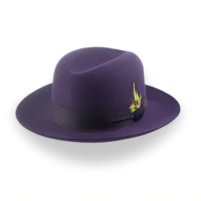 Dark Purple Fur Felt Fedora For Men | The Tobin