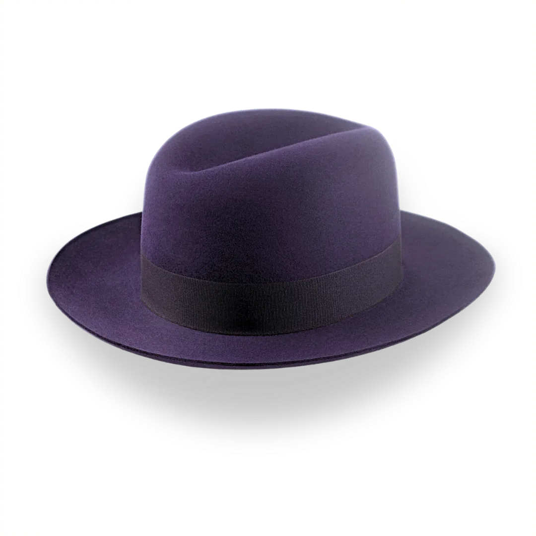 Dark Purple Fur Felt Fedora For Men | The Tobin