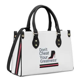 DCYG Black Red Bottoms,White Luxury Women PU Tote Bag - Black