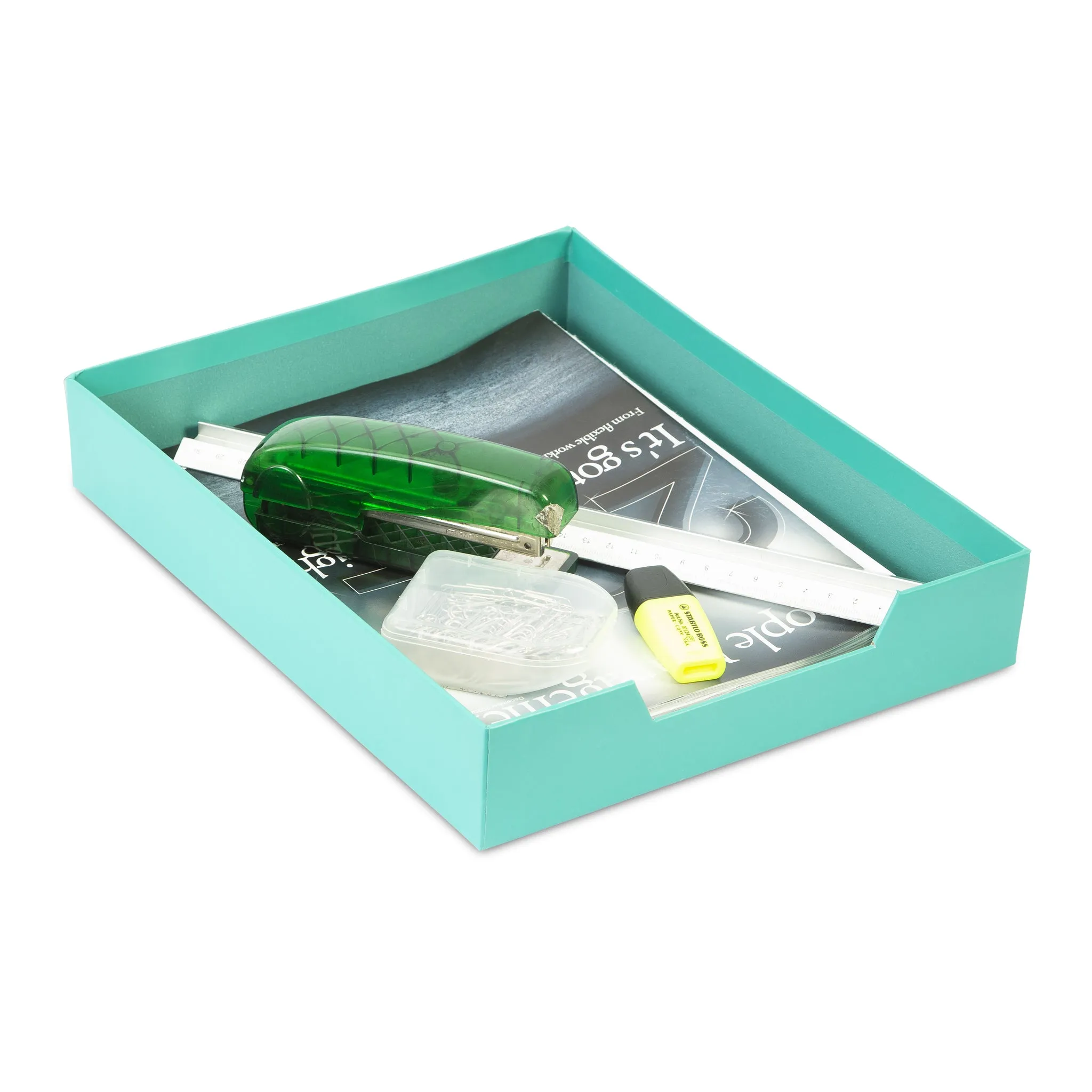 Desk Organiser Set - Teal - 4 Pcs