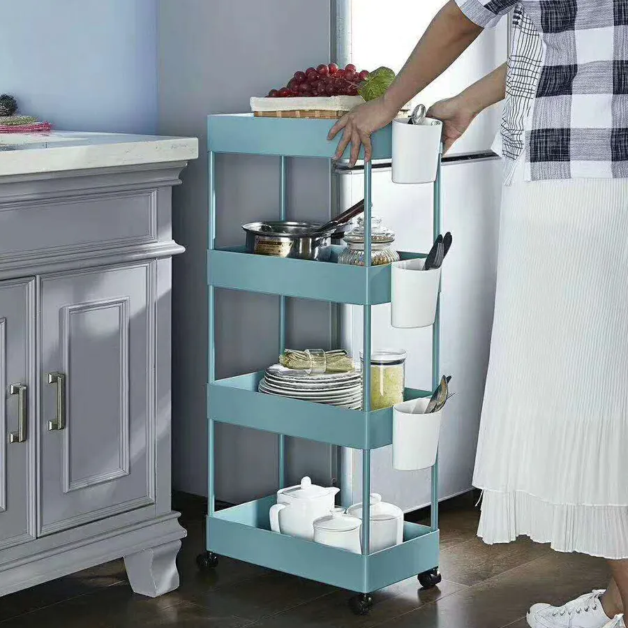 Dion 4 Shelf Plastic Trolley