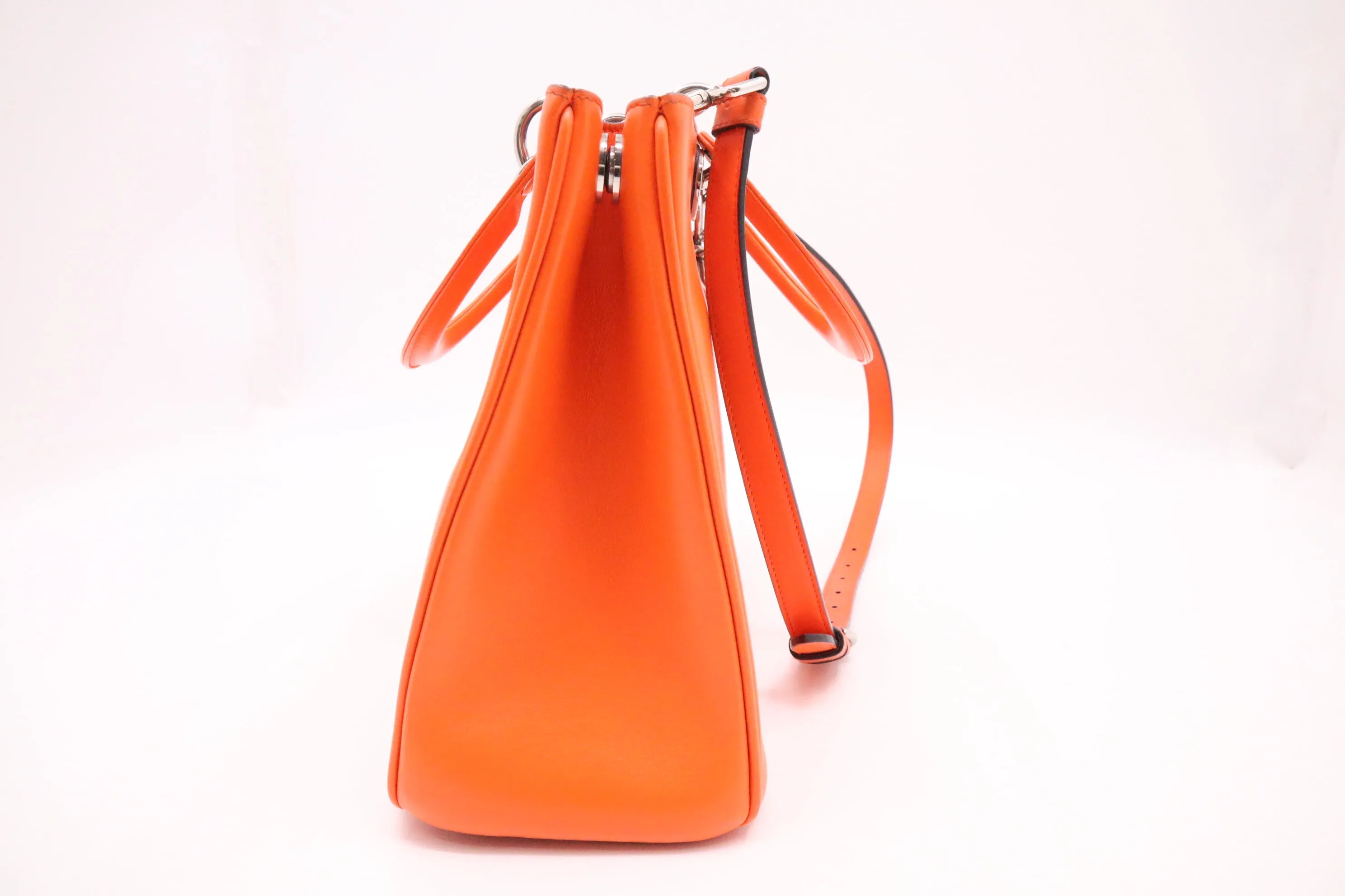 Dior Diorissimo 2-Way Bag in Orange Leather