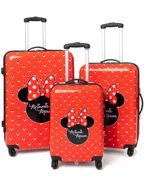 Disney Minnie Mouse Suitcase Cabin Small Medium OR Large Hard Cover Trolley