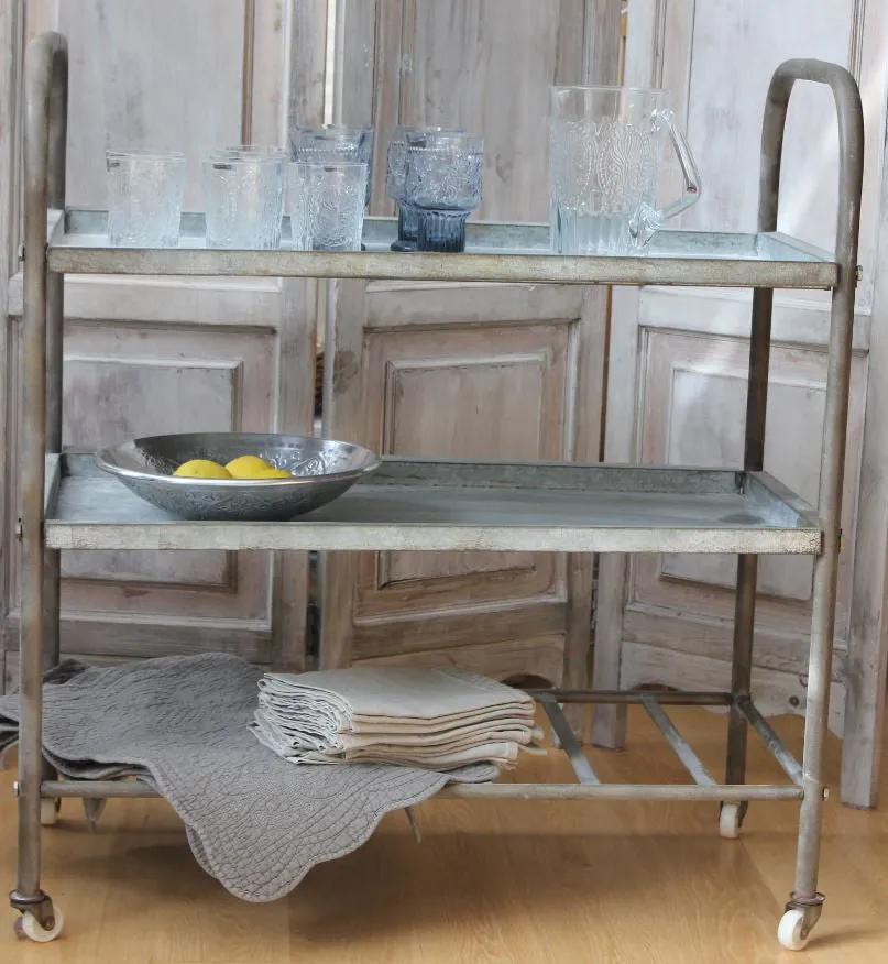 Distressed Metal Trolley