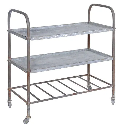 Distressed Metal Trolley