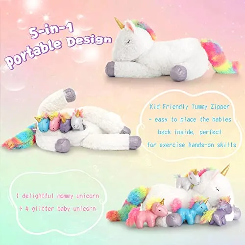 Doldoa Unicorn Stuffed Animal for Girls Cute Plush Unicorn Toy for Kid 22