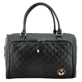 Double Zip Satchel Nappy Bag - Ebony