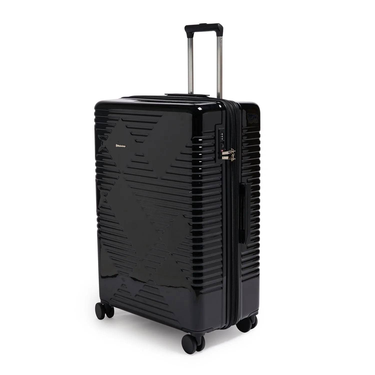 Echolac Extravagant 82cm Hardcase Expandable 4 Double Wheel Check-In Luggage Trolley Black - CTH0062 S- 32 BLACK