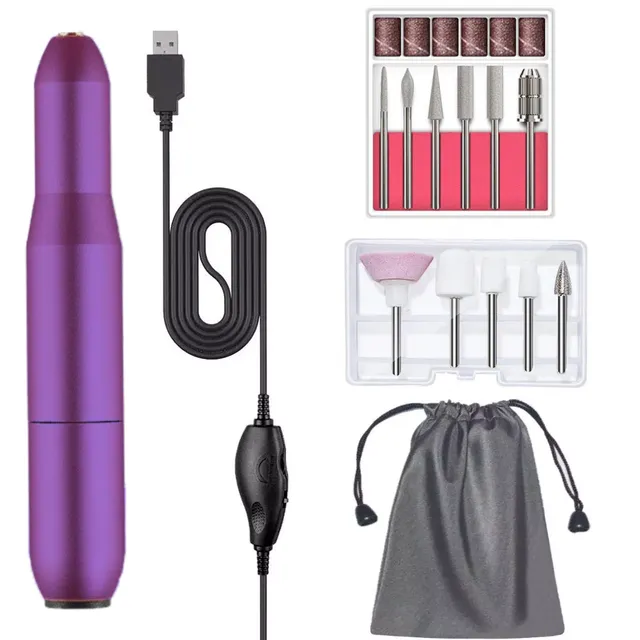 Electric Nail Drill Machine 20000 RPM Manicure Machine Set USB Charging Mill Cutter for Manicure Nail File Pedicure Tools