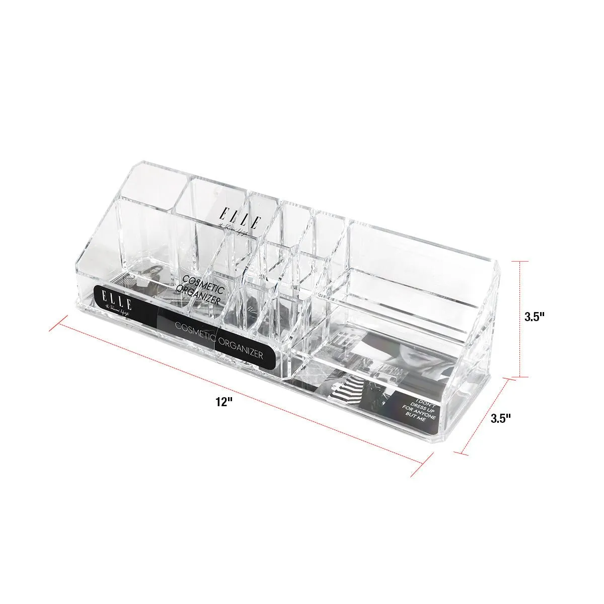 Elle Clear Cosmetic Organizer Multi Compartment