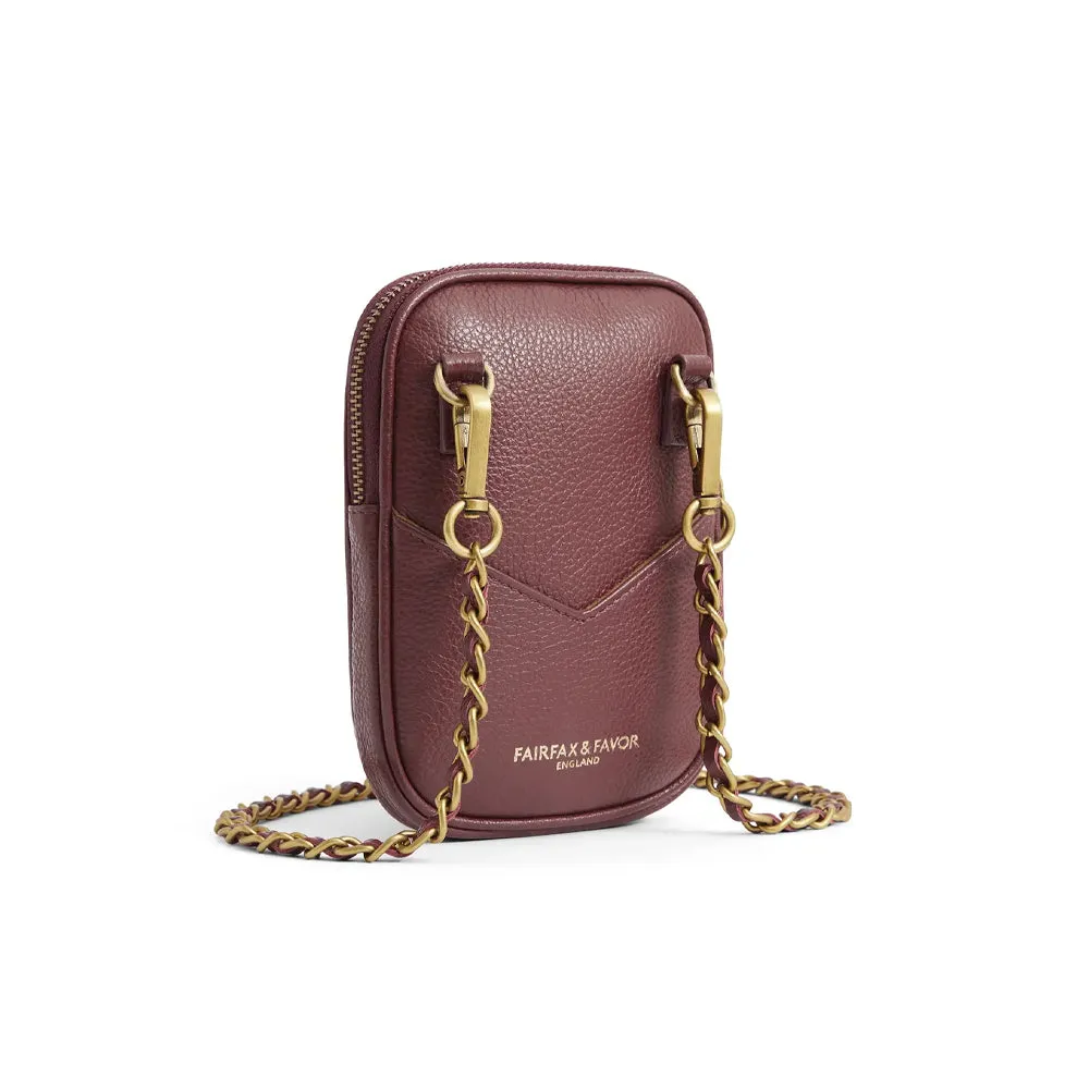 Fairfax & Favor Limited Edition Ruby Suede Mini Finsbury Cross Body Bag