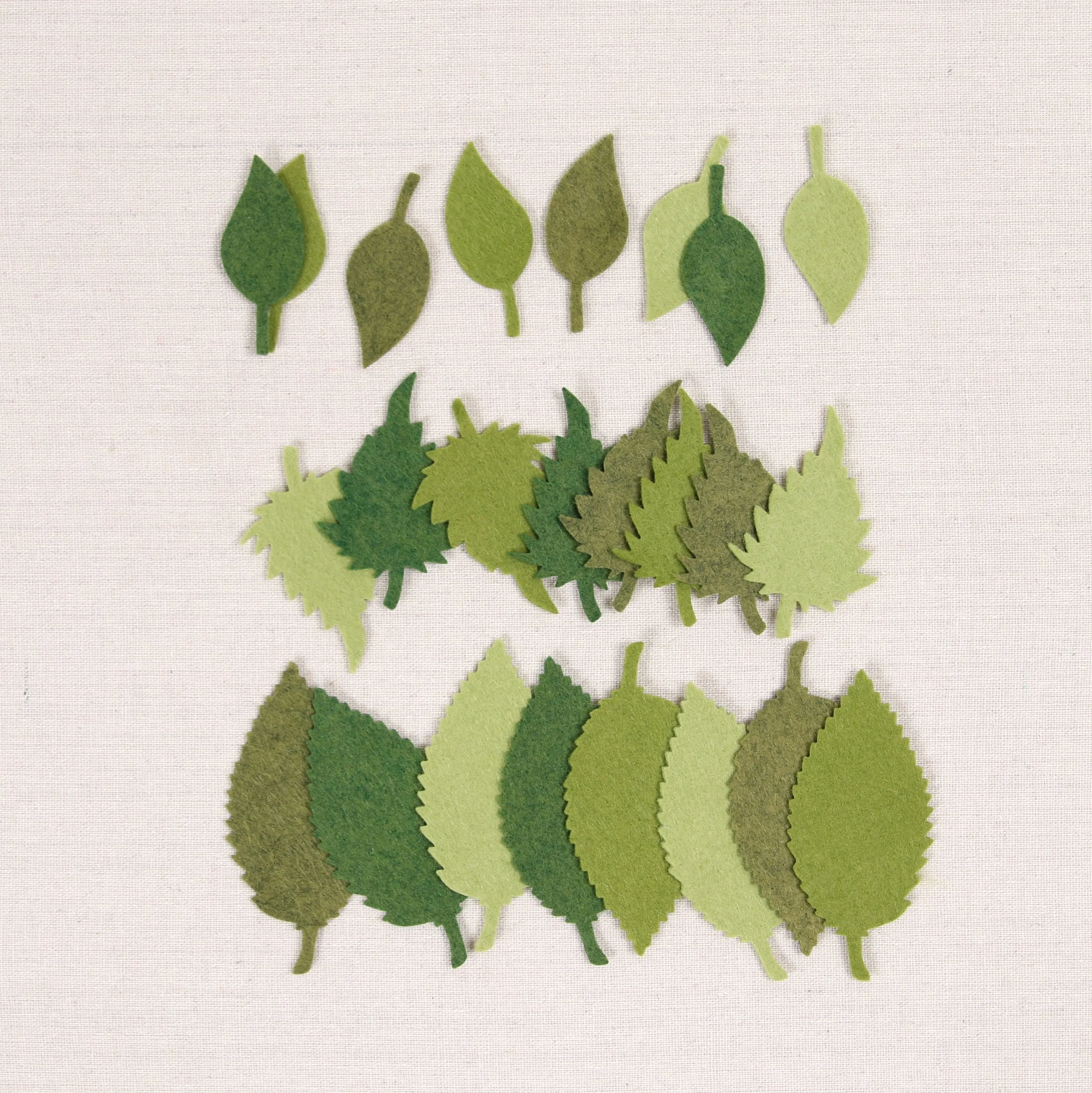 Felt-fetti Small Leaves, die cut shapes