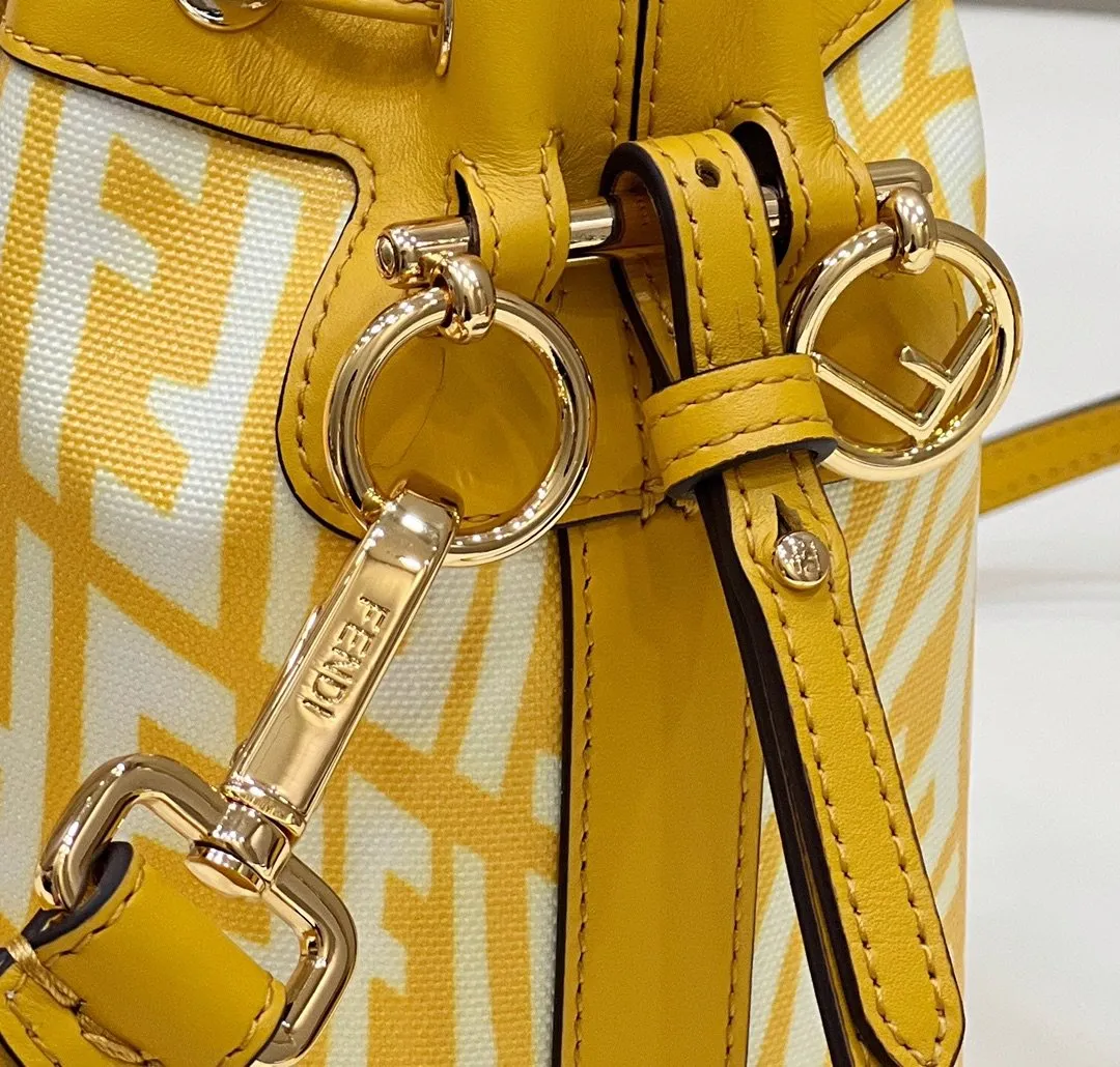 FI Mon Tresor Bag Yellow For Women, Women&#8217;s Handbags, Shoulder And Crossbody Bags 7.1in/18cm FF 8BS010