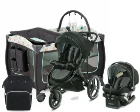 FitFold Baby Stroller Jogger Travel System with Car Seat Playard Bag Combo New