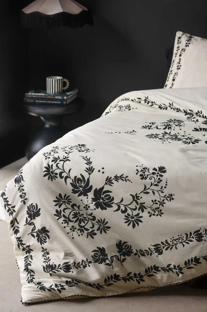 Floral Folk Duvet Cover and Pillow Case Set - Four Sizes Available -