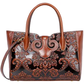 Floral Top Handle Handbags