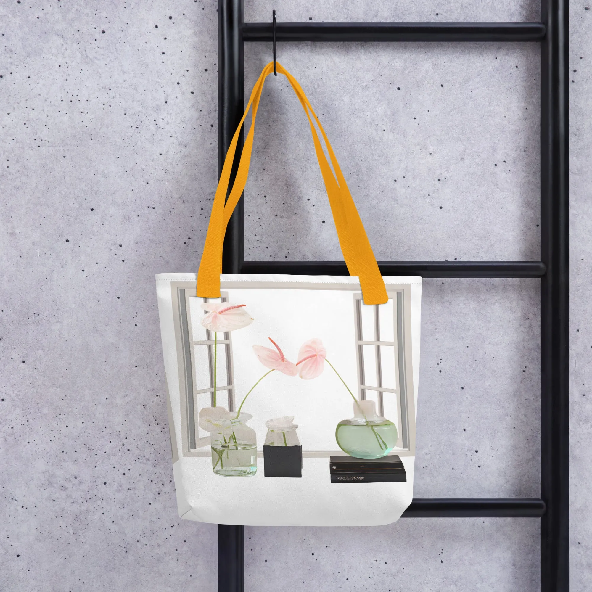 Floral Window-View Tote Bag: Stylish & Spacious