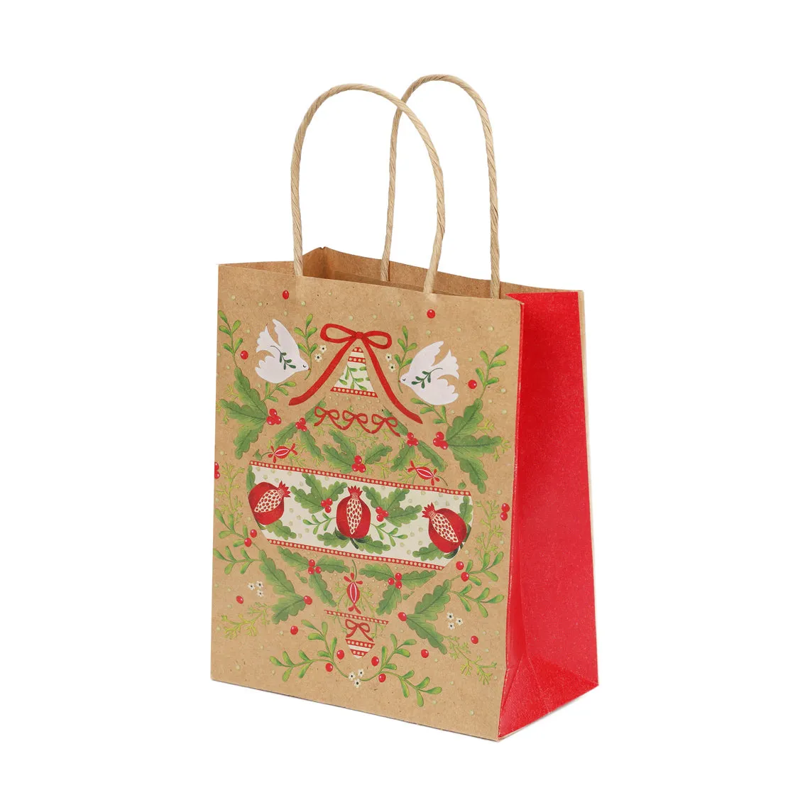 Folklore Christmas Paper Gift Bags - 8 Pack