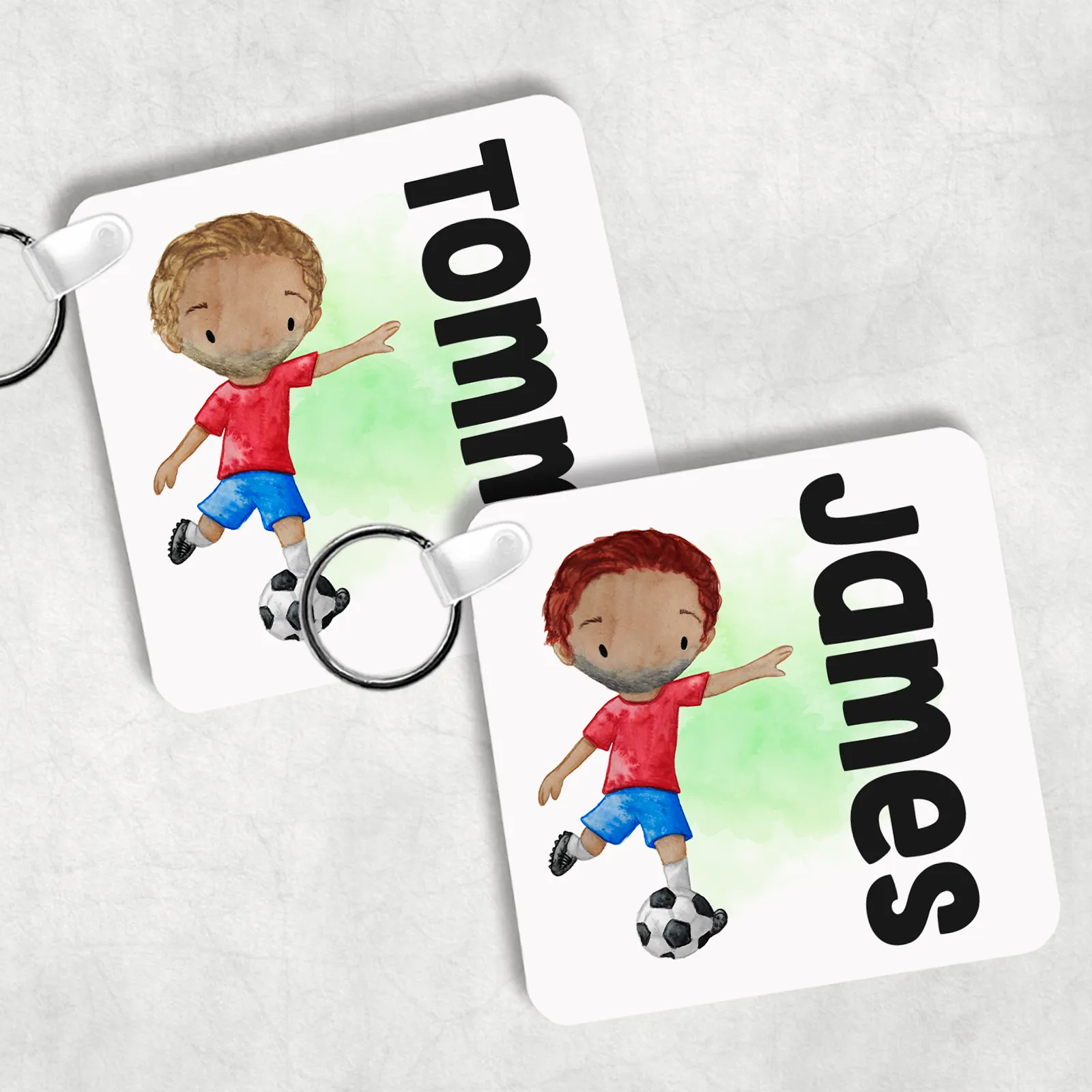 Football Personalised Keyring Bag Tag