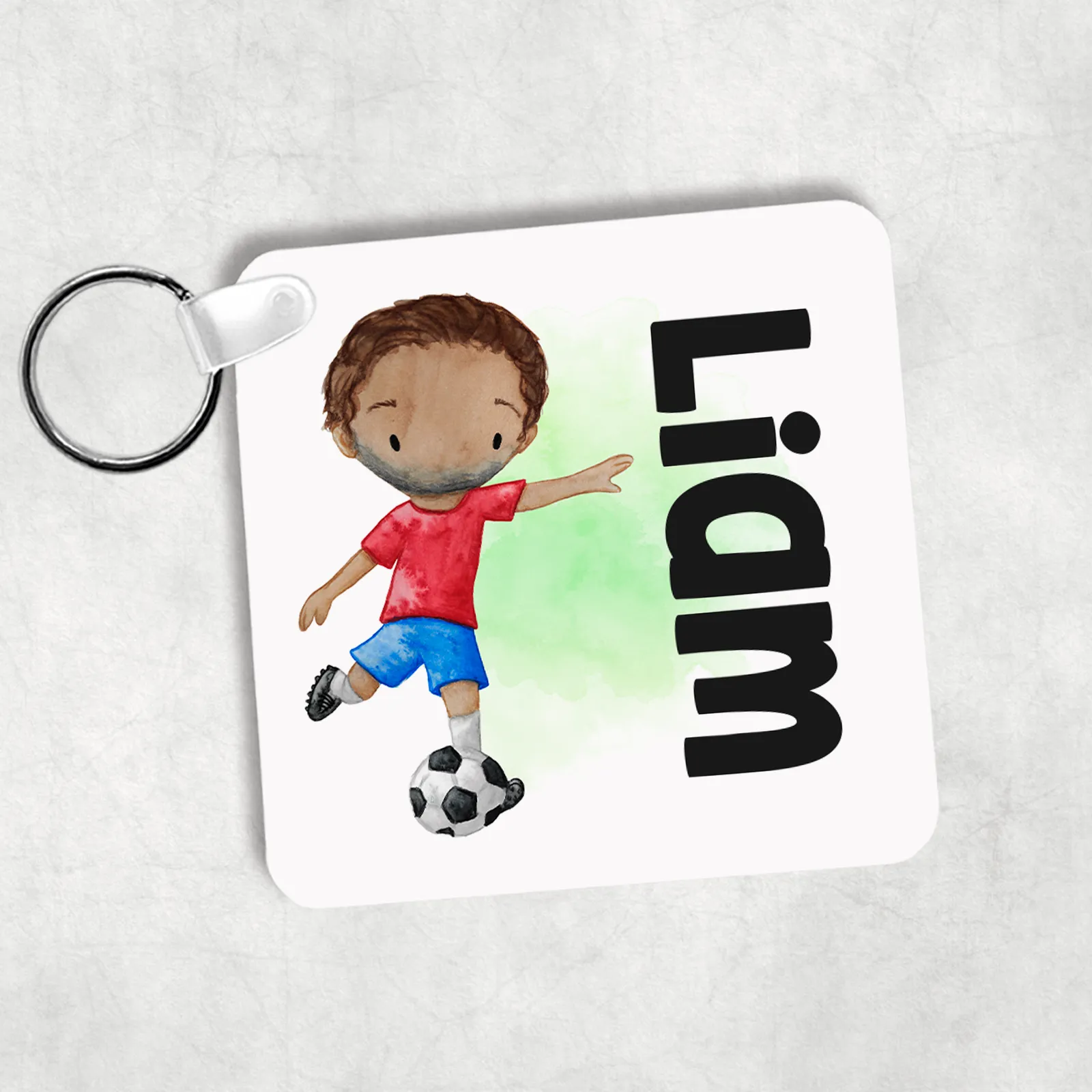 Football Personalised Keyring Bag Tag