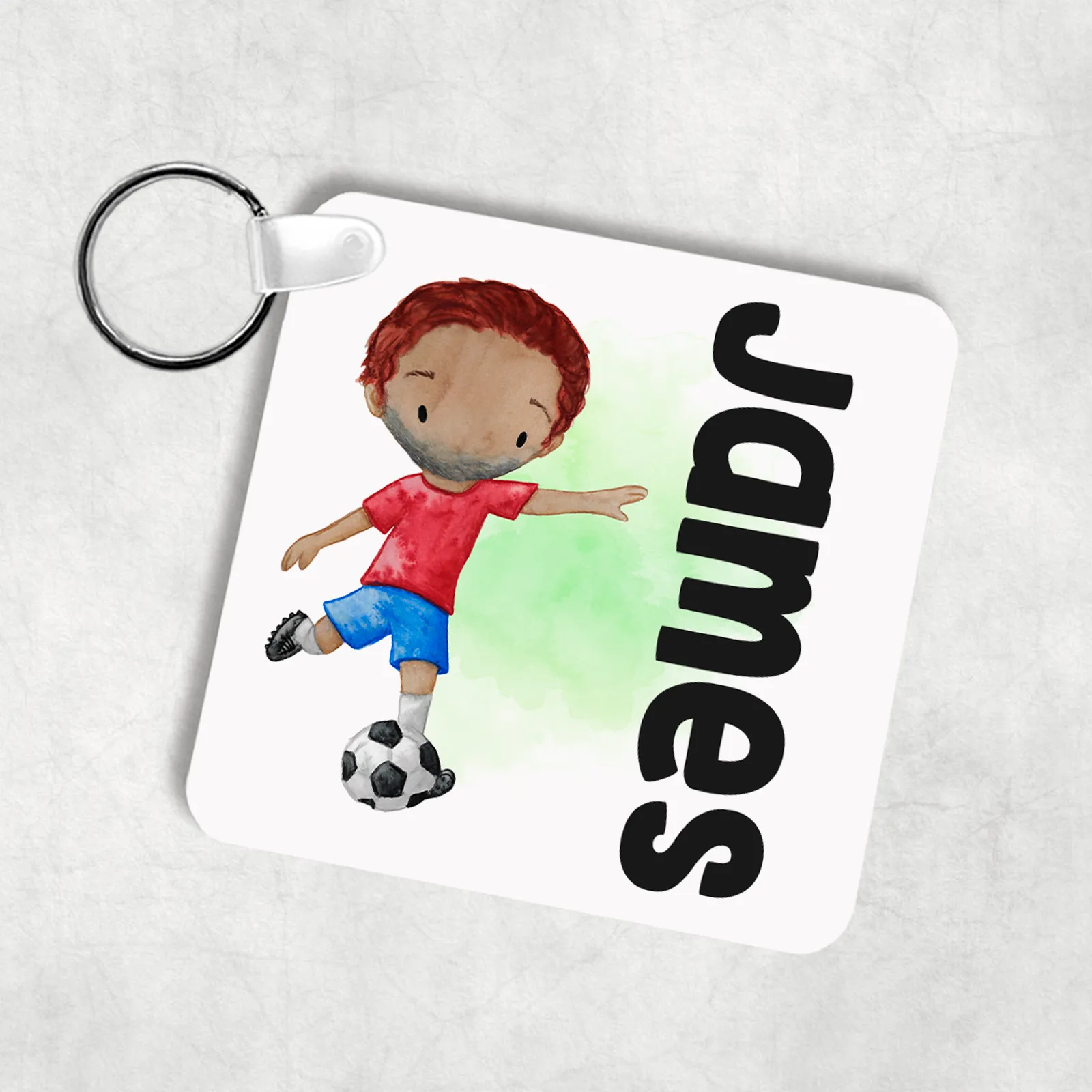 Football Personalised Keyring Bag Tag