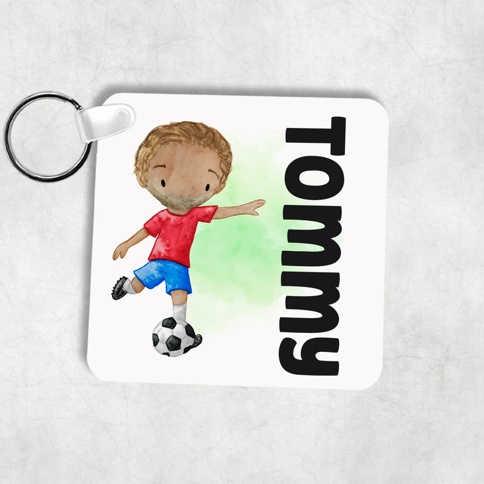 Football Personalised Keyring Bag Tag