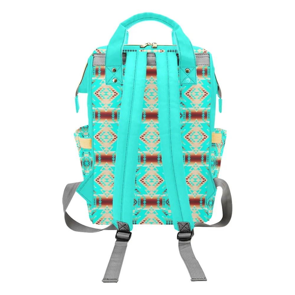 Gathering Earth Turquoise Multi-Function Diaper Backpack/Diaper Bag