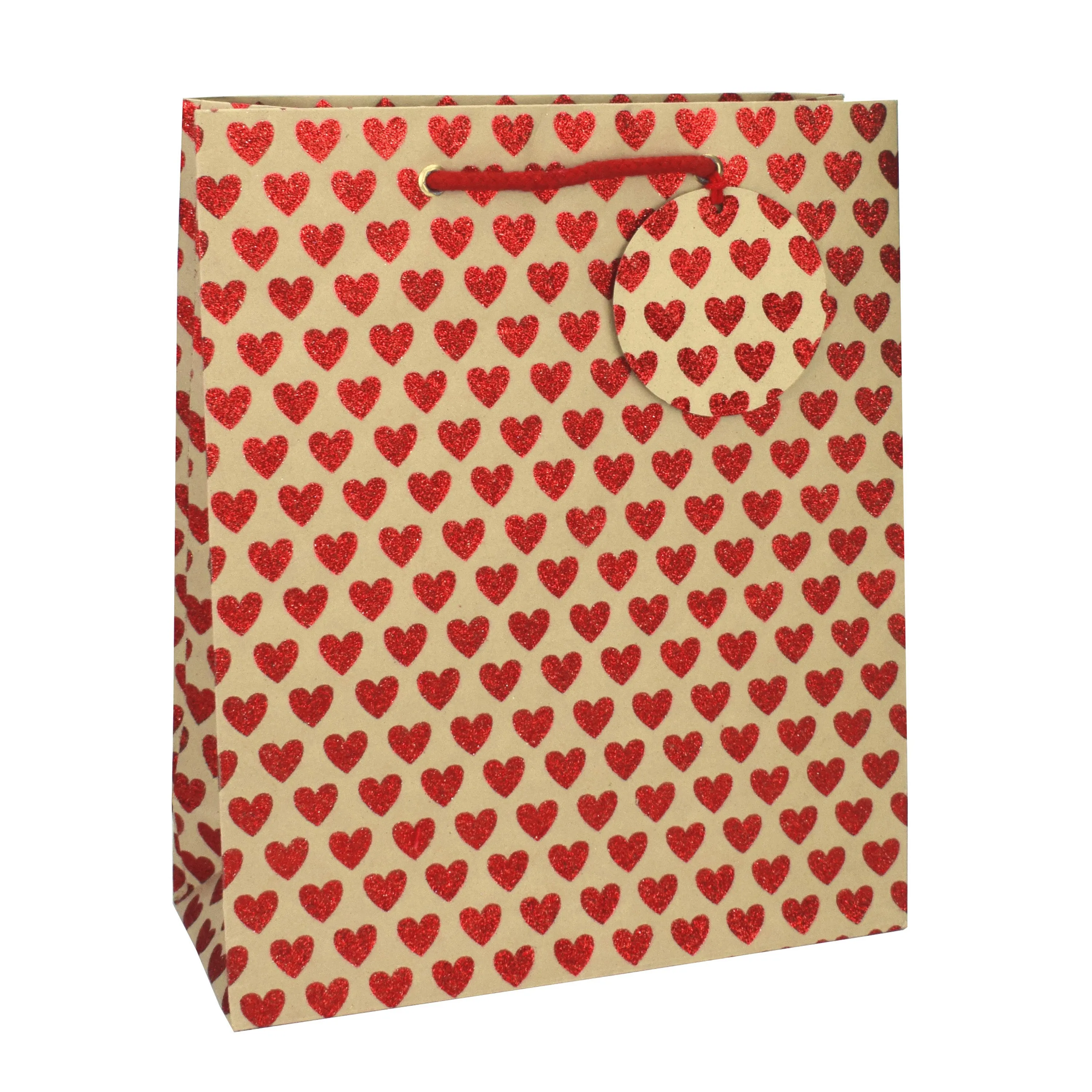 Glitter Hearts Large Gift Bag