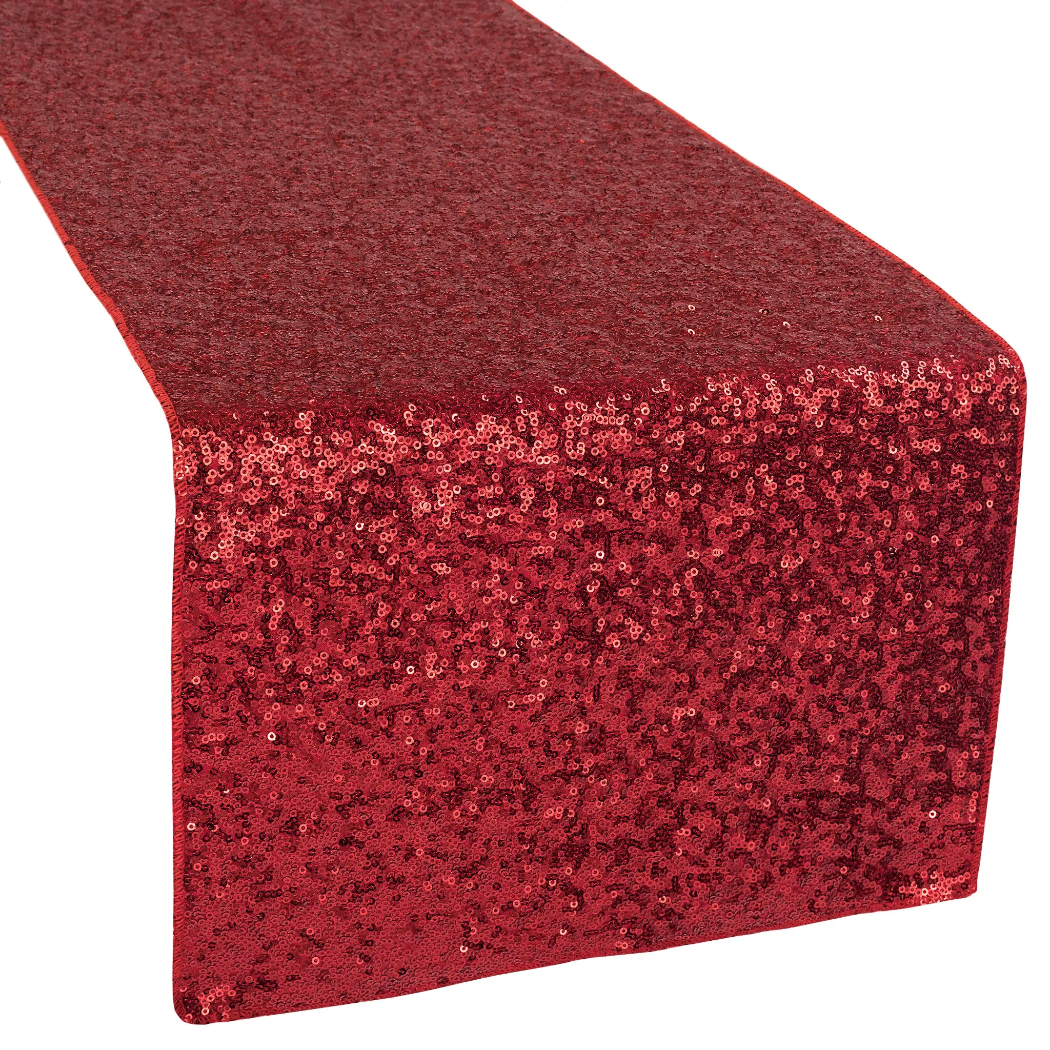 Glitz Sequin Table Runner - Apple Red