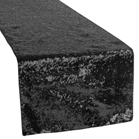 Glitz Sequin Table Runner - Black