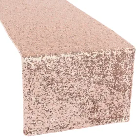 Glitz Sequin Table Runner - Blush/Rose Gold