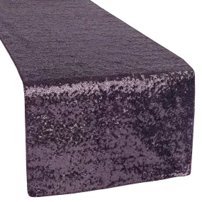 Glitz Sequin Table Runner - Eggplant/Plum