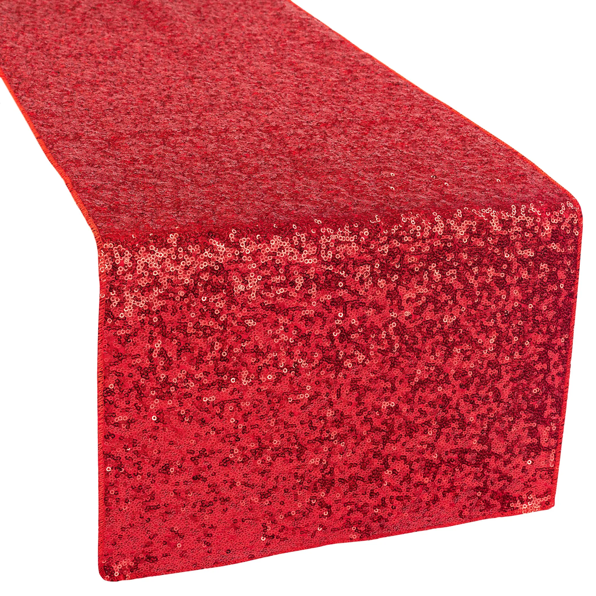 Glitz Sequin Table Runner - Red