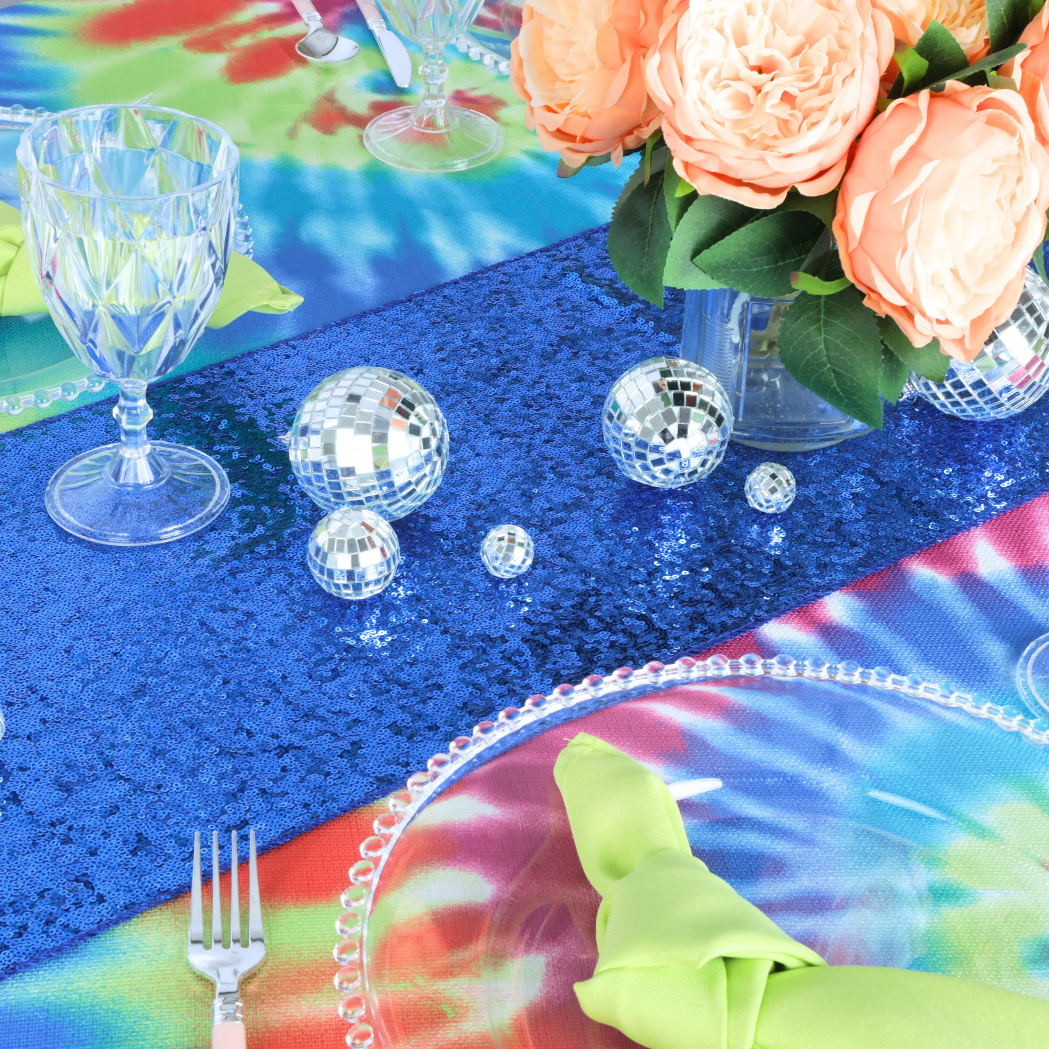 Glitz Sequin Table Runner - Royal Blue