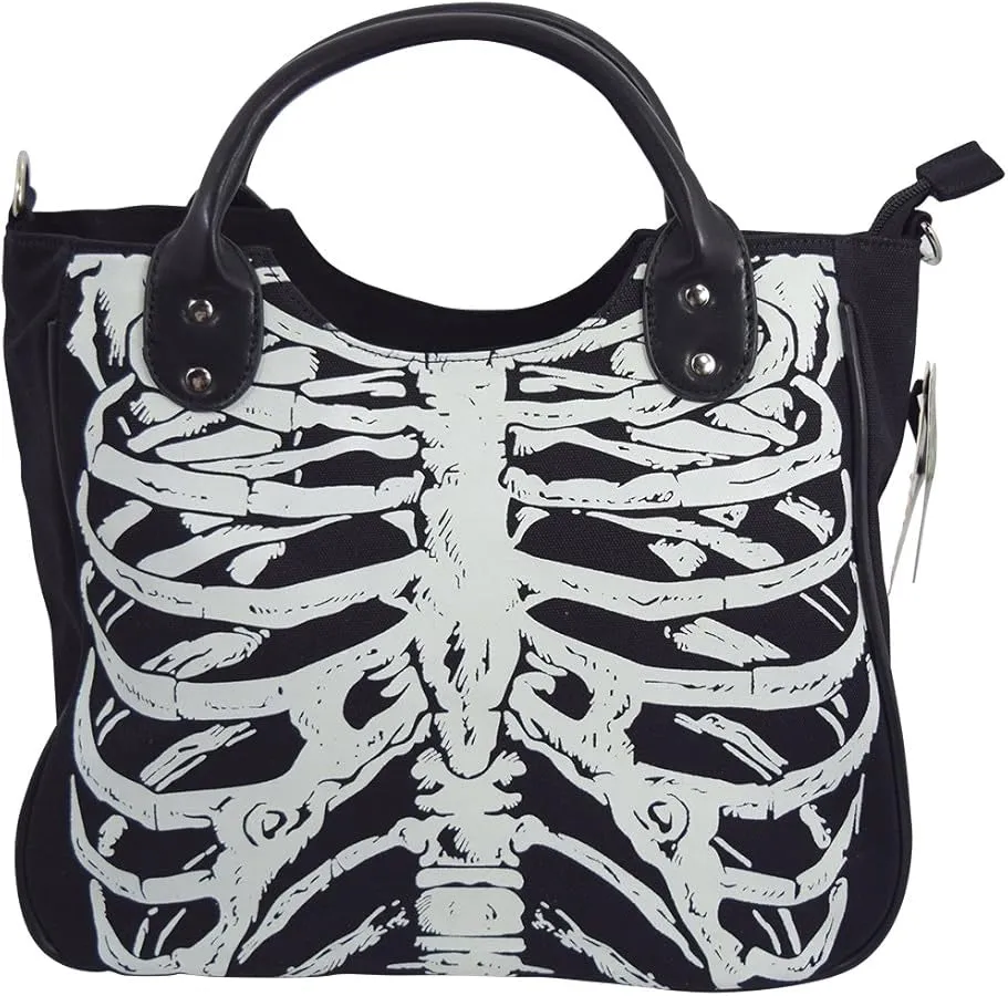 Glow-In-The-Dark Skeleton Shoulder Bag by Lost Queen