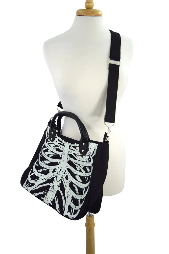 Glow-In-The-Dark Skeleton Shoulder Bag by Lost Queen