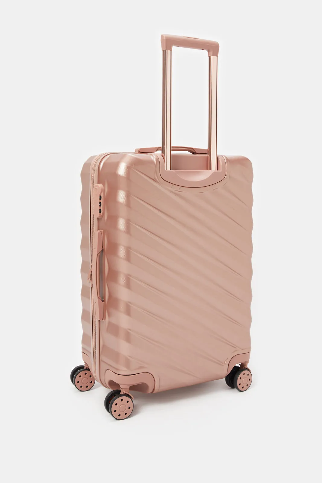 Gold Textured Luggage Trolley (20 Inch)