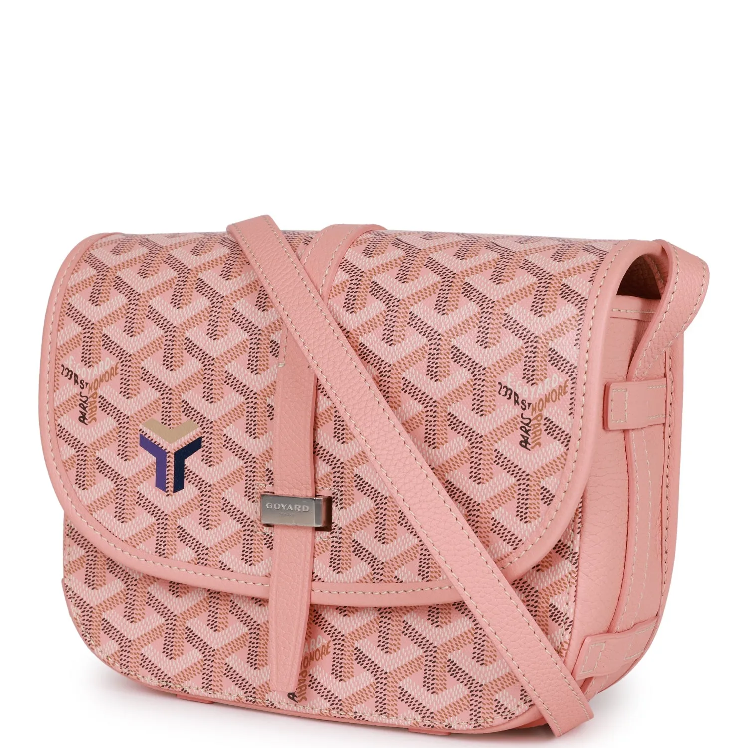 Goyard Belvedere PM Bag Rose Pink Goyardine Palladium Hardware