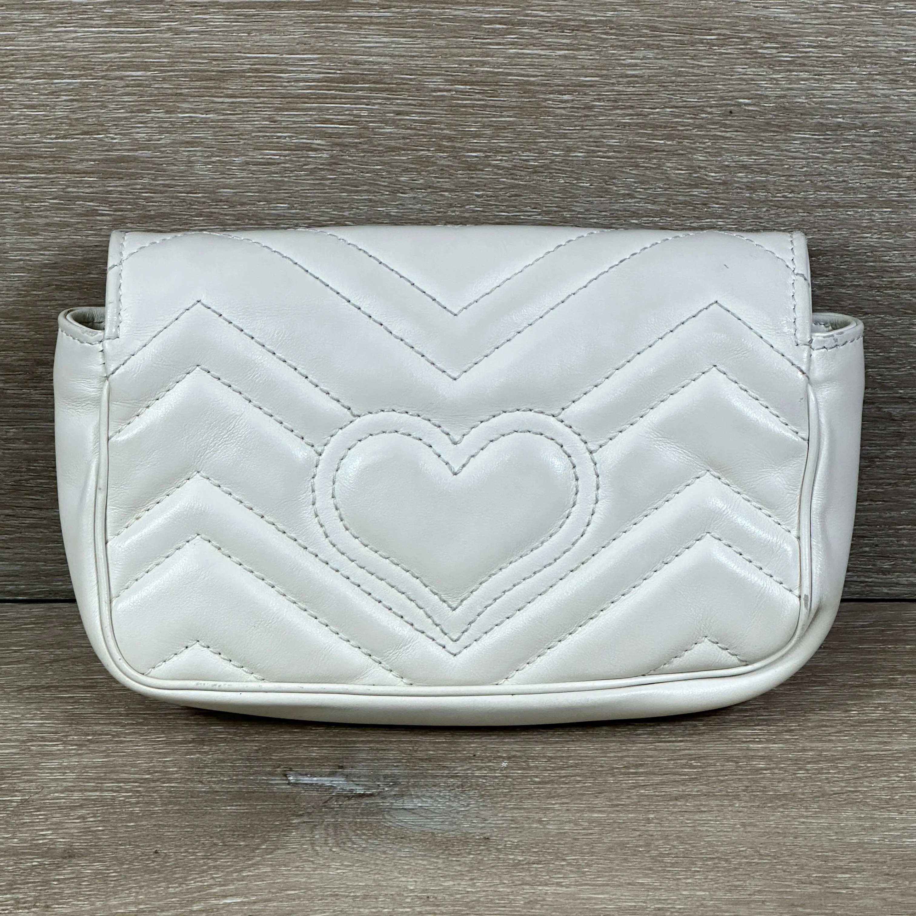 Gucci GG Marmont Leather Super Mini Bag - White