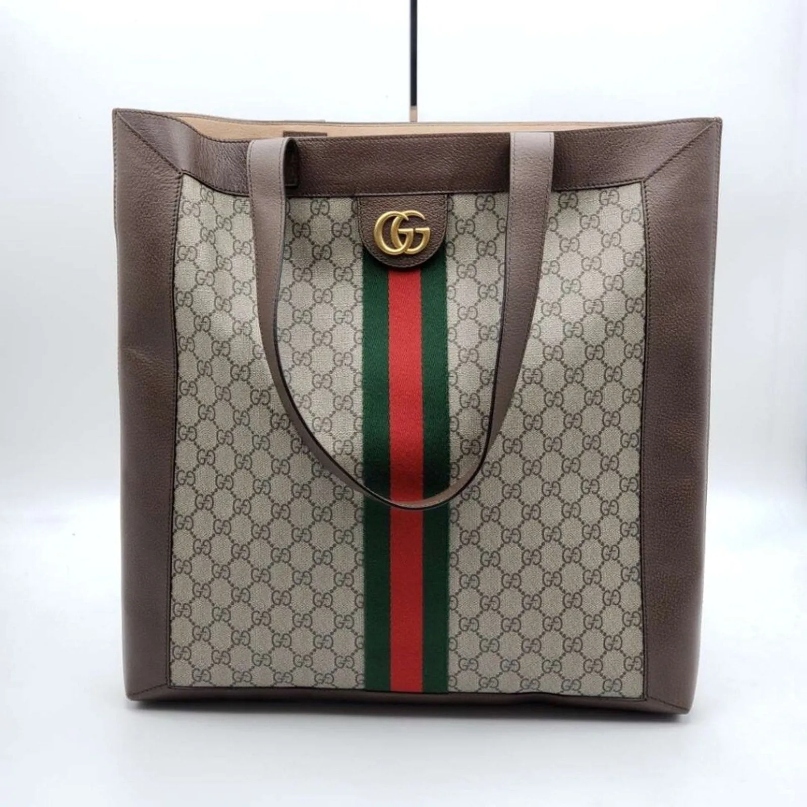 GUCCI Ophidia Brown w/Pouch Canvas Shoulder Bag