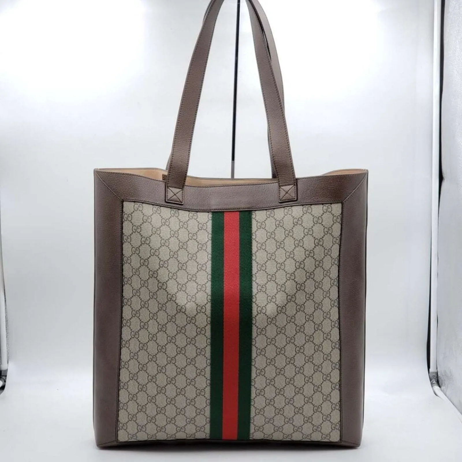 GUCCI Ophidia Brown w/Pouch Canvas Shoulder Bag