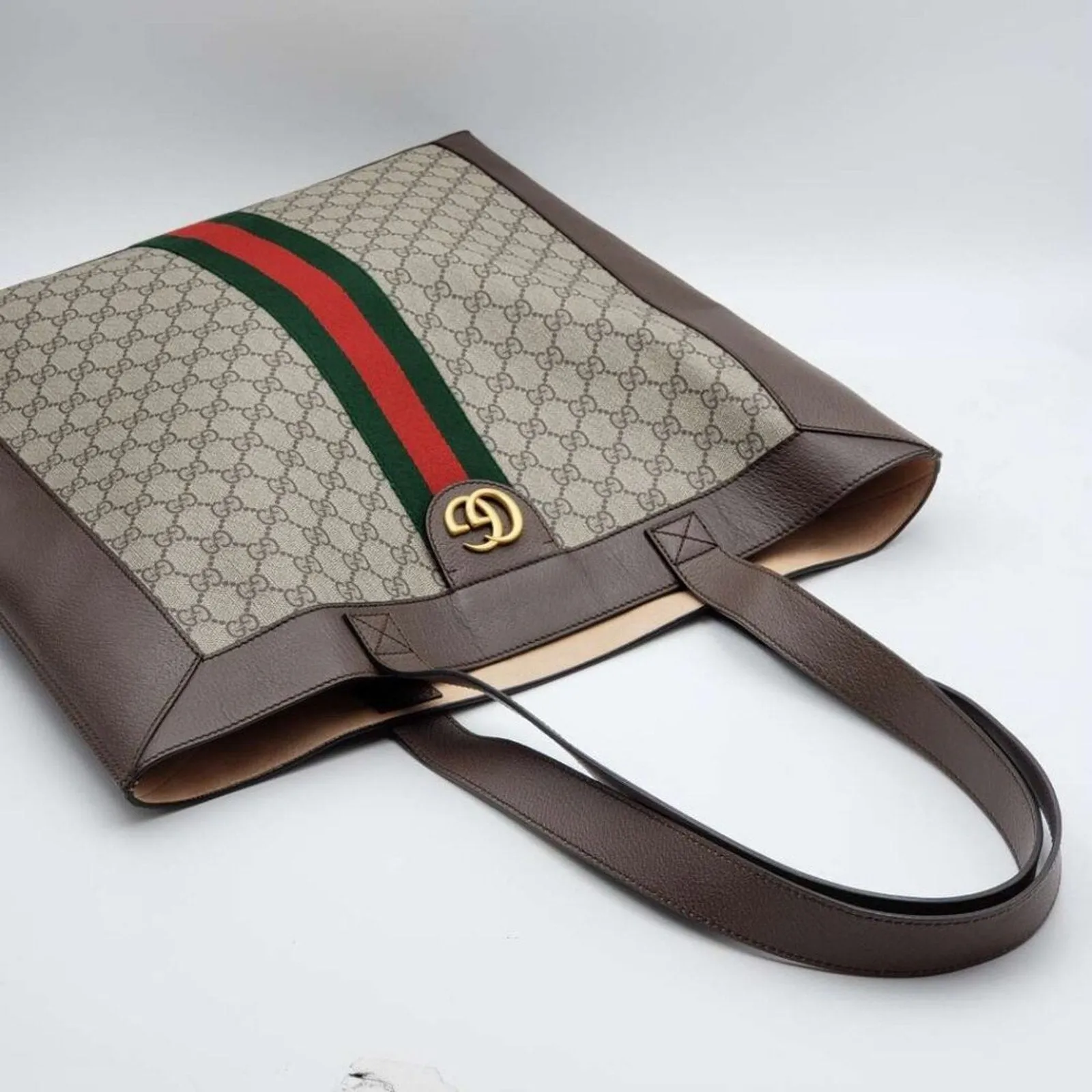 GUCCI Ophidia Brown w/Pouch Canvas Shoulder Bag