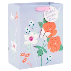 Hallmark 9.6'' Flowers and Butterfly on Lilac Medium Gift Bag for Mom